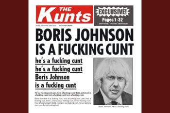 ‘Boris Johnson Is A Fucking C*nt’ In Running For UK Christmas No 1