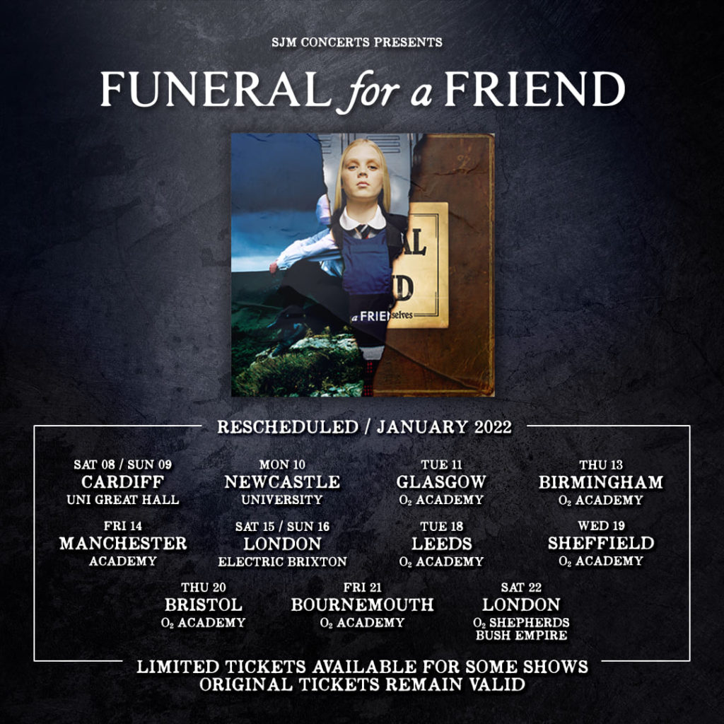 Funeral For A Friend Reschedule Anniversary Tour Dates THE ROCK FIX