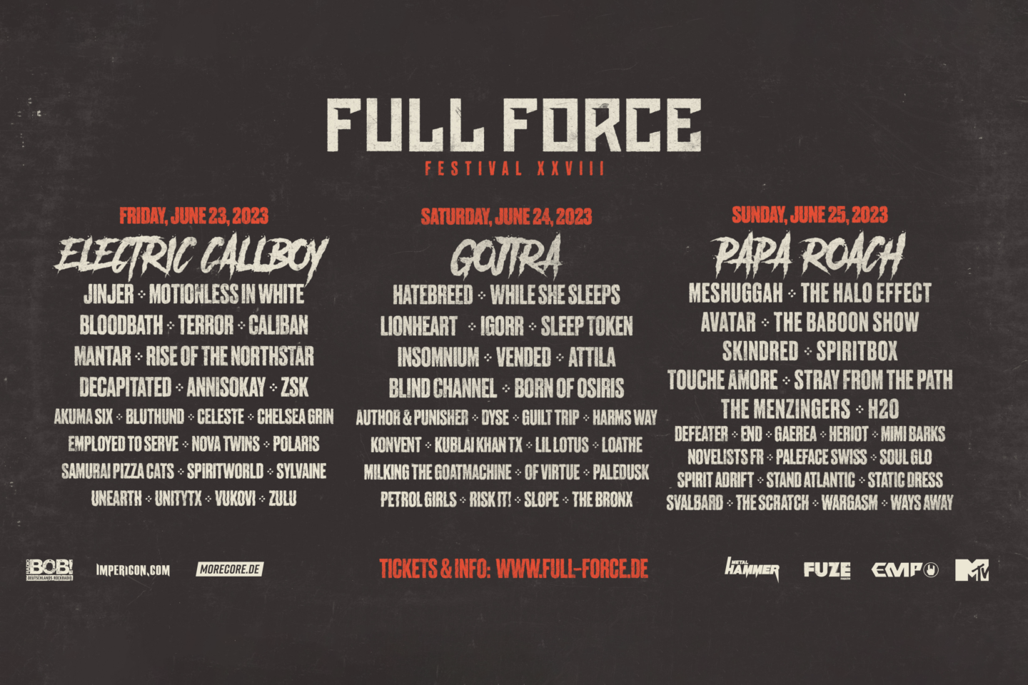 Our Must See Acts For Full Force 2023! THE ROCK FIX